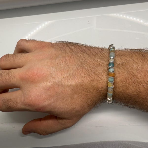 Jonc Positano Tie & Dye Tigers Eye Bracelet main image 0