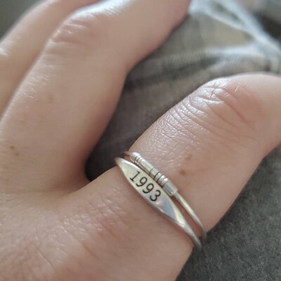 CUSTOM Morse Code Ring, Personalized Morse Code Ring, Any Word, Date ...