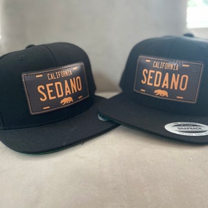 Black CA Custom License Plate Snapback 
