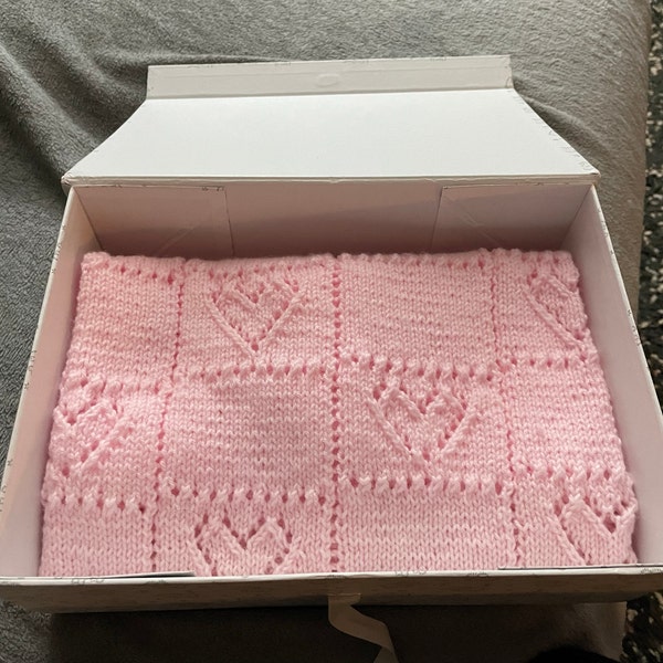 Heart Baby Blanket Knitting Pattern – Cozy & Sweet Knit, Beginner ...