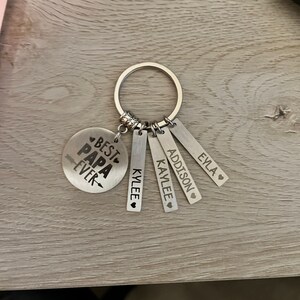Papa Gift Keychain Key Chain • BEST PAPA EVER • #1 Papa • Father's Day ...