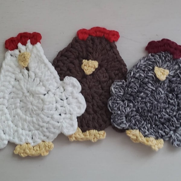 Penny Rug Coaster Pattern Henny Penny Coaster Digital Crochet Pattern, Instant Download Easy Mug ...