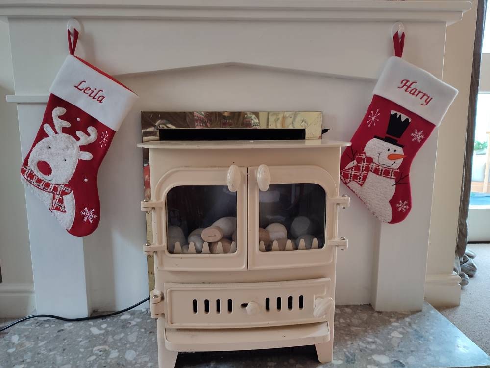 Luxury Deluxe Personalised Embroidered Christmas Fluffy Santa / Snowman / Penguin / Reindeer