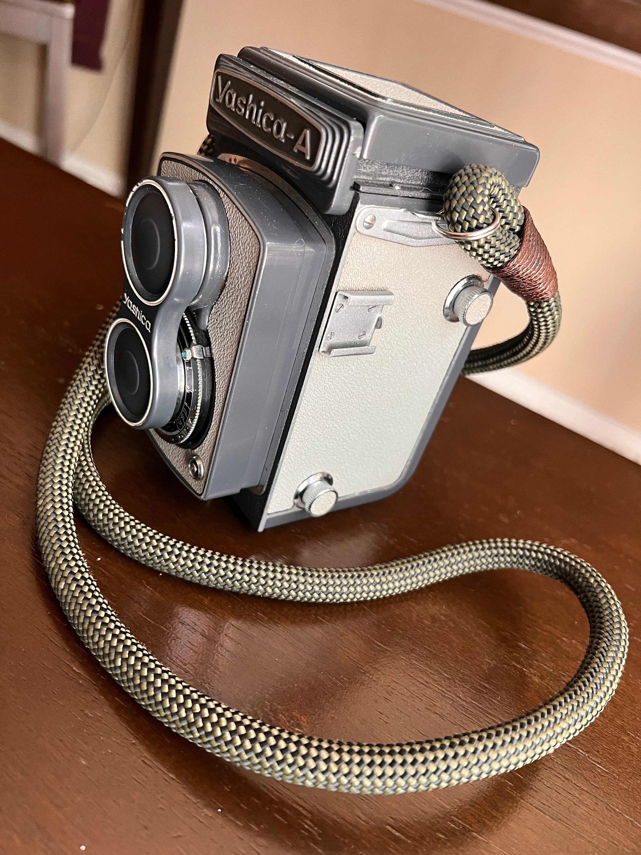 Checkered Olive/Black Camera Strap