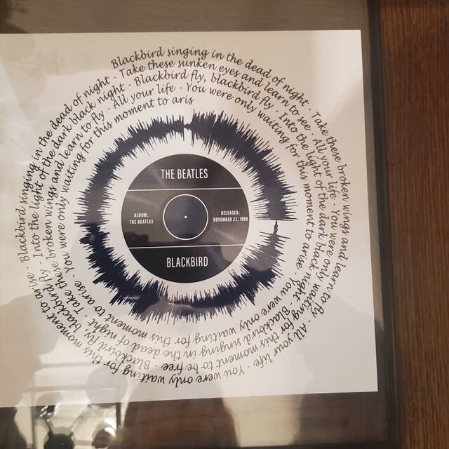 Beatles Blackbird Lyrics Soundwave Art Print With QR Code - Etsy