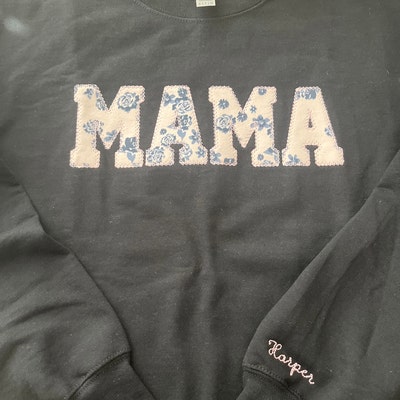 I Love Mama & Papa Embroidery Denim Sunshade Snapback Cap