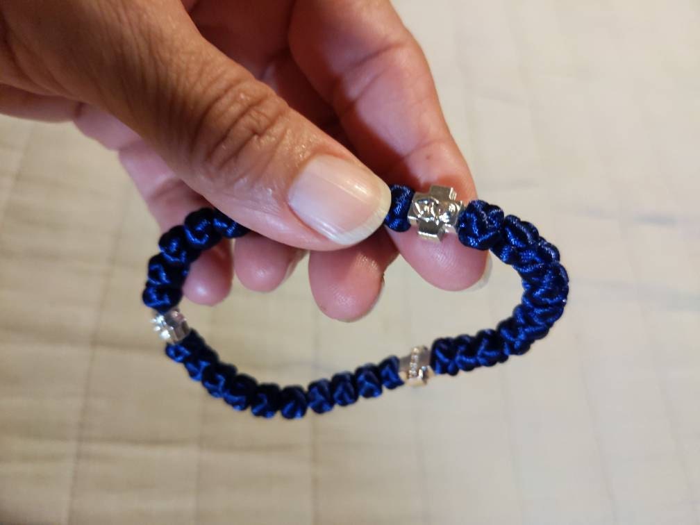 Orthodox Prayer Rope bracelet 33 knots brojanica komboskini black orthodox jewelry, Christian Gifts, Christian bracelet, Christian jewelry