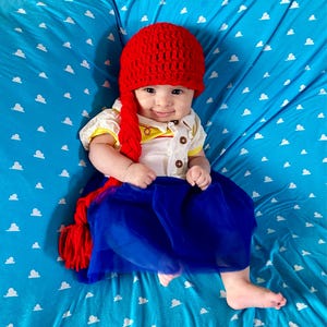 Yarn Wig Braid Hat Child Toddler Princess Dress up Girls Christmas