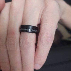 Meteorite Ring Womens Wedding Ring Meteorite Black Tungsten - Etsy