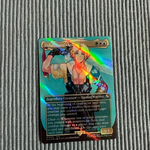 FF X MTG Holo Foil Proxy Card - Tidus, Yuna's Guardian - Diagonal