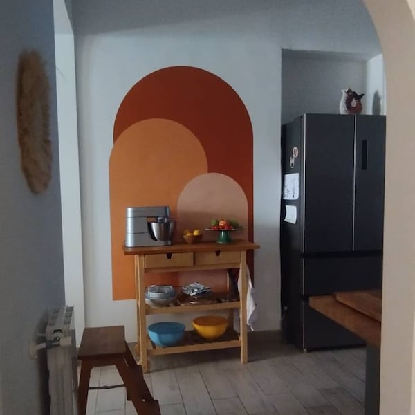 Sunrise Modern Arch Wall Decal | Peel and Stick Arch Wall Sticker ...