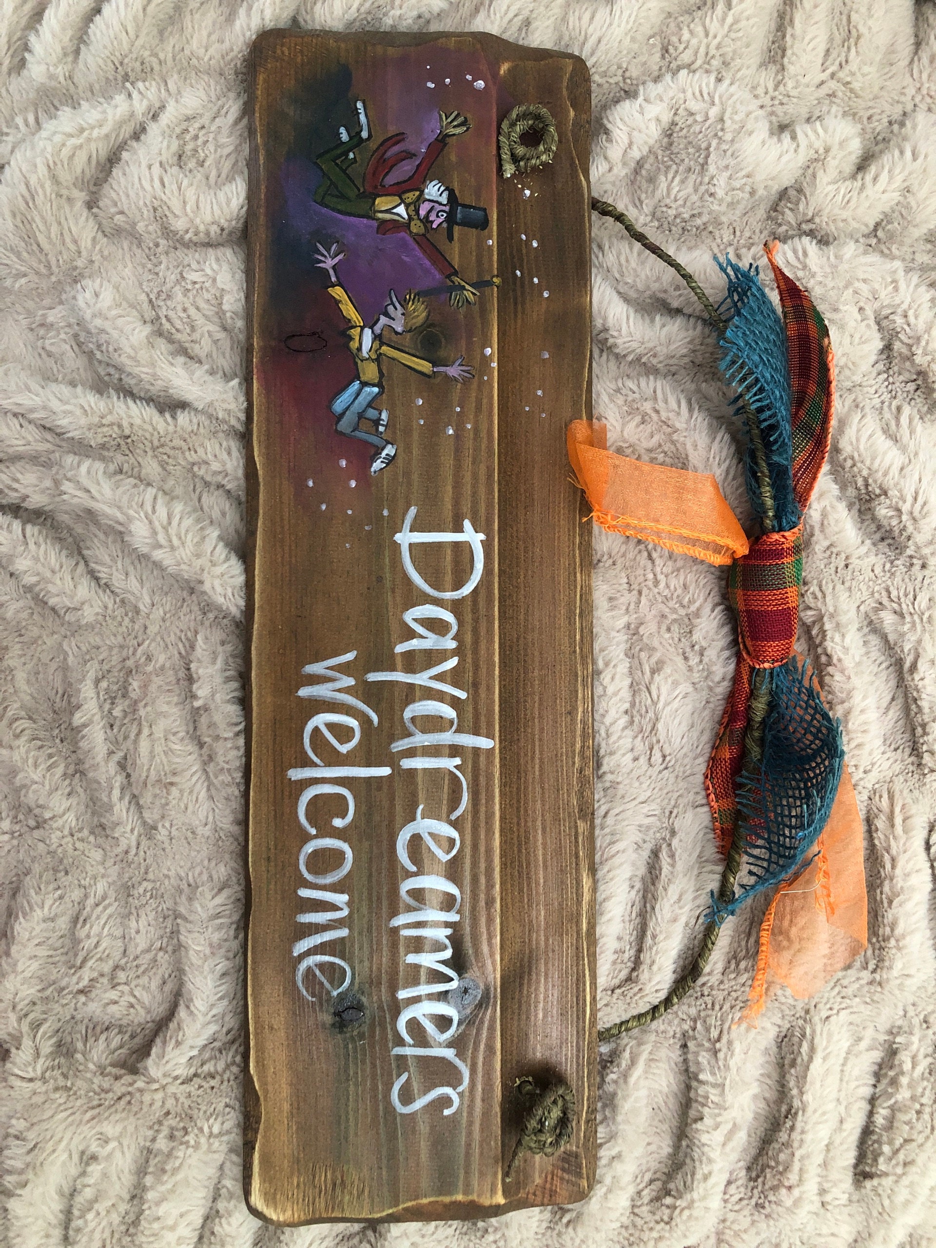 Custom Grandad&#39;s garden plaque. Unique birthday, anniversary & memorial gift. Trespassers will be composted sign. Handpainted custom sign