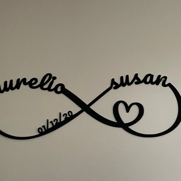 Custom Infinity Metal Sign Infinity Name Sign Personalized Infinity ...