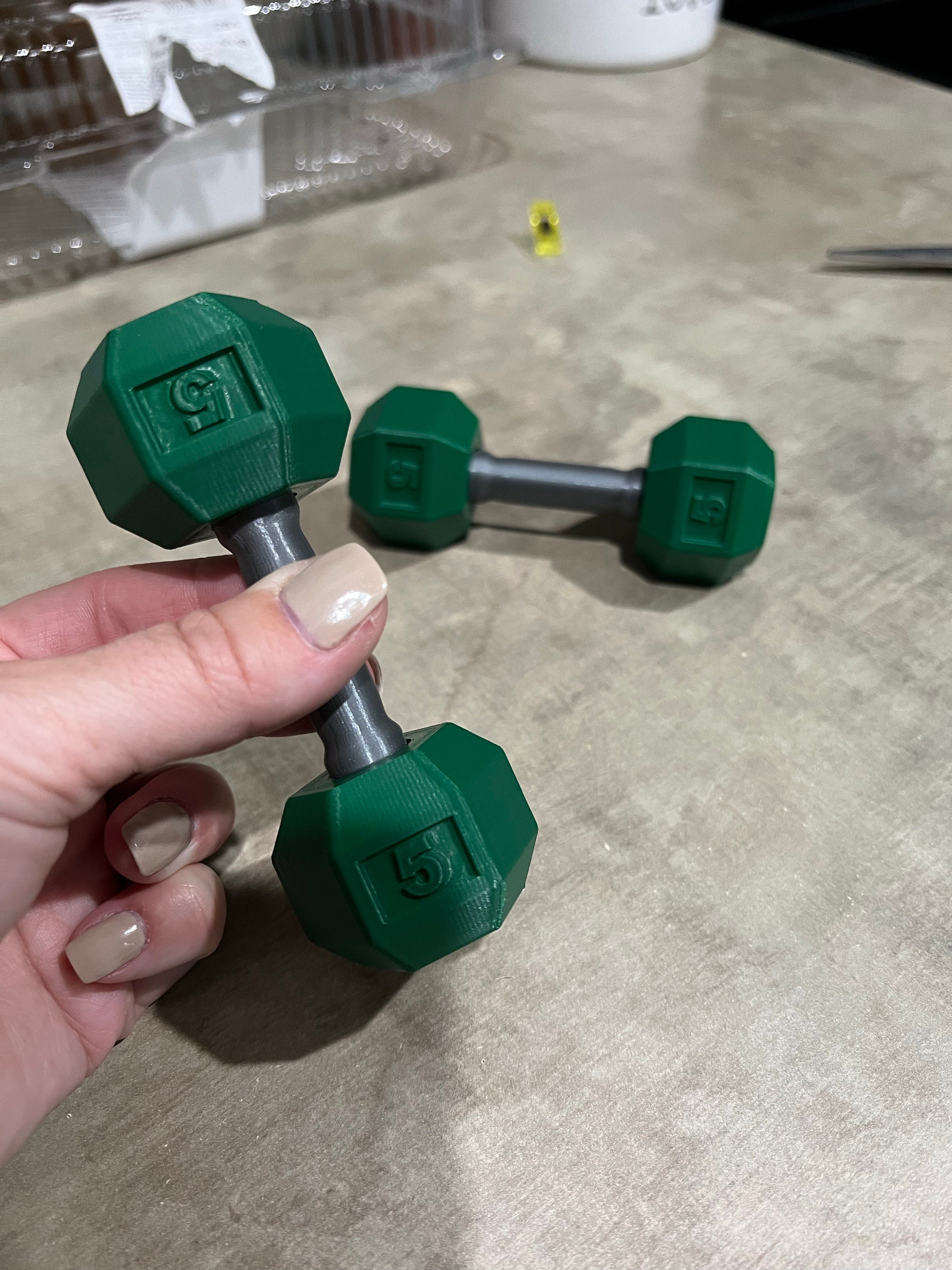 (Set of 2pcs)Mini Rattle Dumbbells, Perfect for Fitness Lovers and Baby Gifts, Mini Rattle