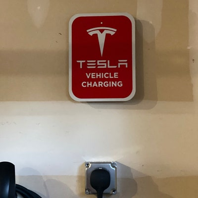 Tesla Charging Sign Wall Connector Home Mobile Charger Model 3 S X Y ...