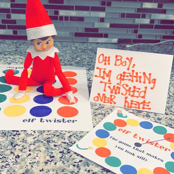 Elf Twister Prop | Printable | Board Game | Christmas Elf | Silly - Etsy