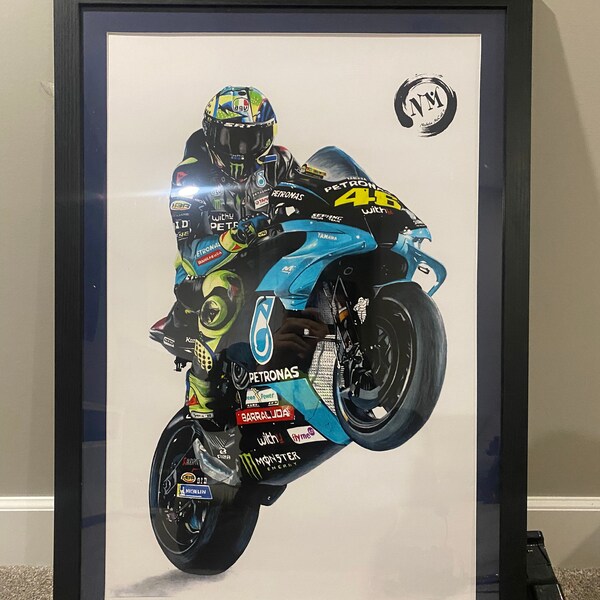 Carte Autographe Valentino Rossi VR46 Rookie 1er WC 125 - Signée à La Main - Moto GP