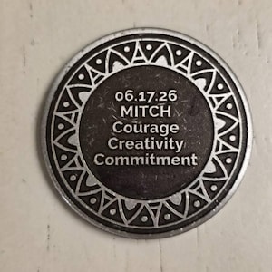 Customer photo for Custom Any Year Mandala sobriety coin review
