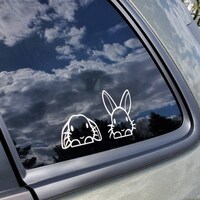 Rabbit Sticker Peeking Bunny Car Decal, Rabbit Laptop Decal, Bunny ...