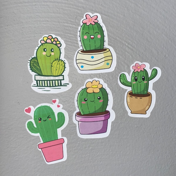 Cute Cactus PNG Digital Stickers. Download and Print or Use Digitally ...