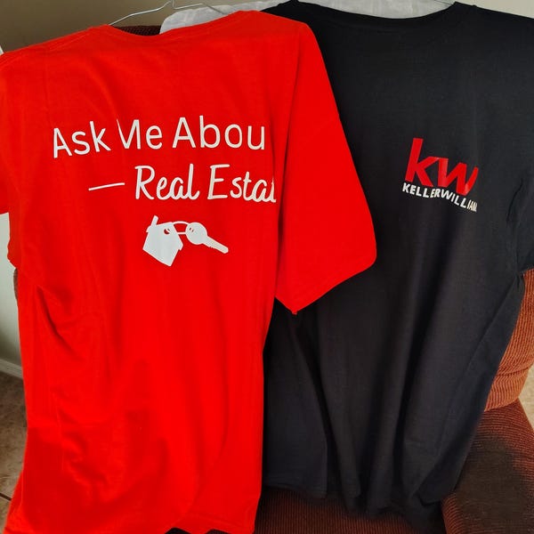 REMAX Logo With Roof & Heart V-neck Unisex T-shirt, Real Estate Agent T ...