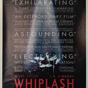 xze Poster de film Whiplash - Impression sur toile - Décoration murale sans cadre - 30 x 45 cm