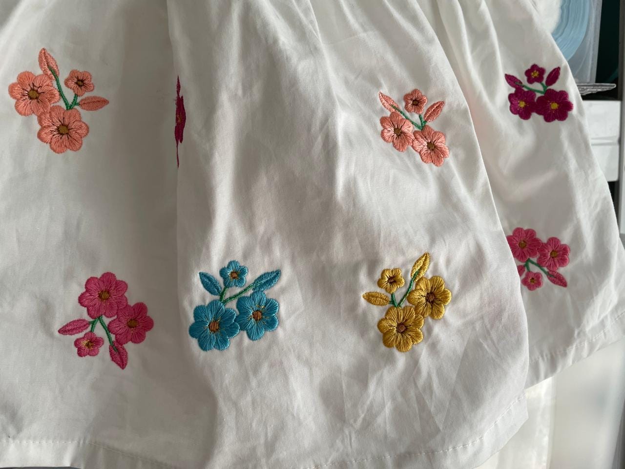 Customer project using Accent Mini Rose Flower Set of 5 embroidery design