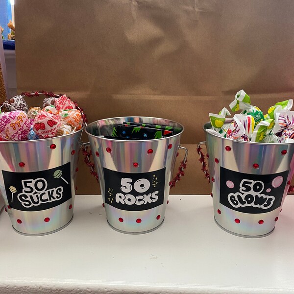 50th Birthday PRINTABLE Decorations 50 Sucks 50 Blows 50 Can Kiss It 50 ...