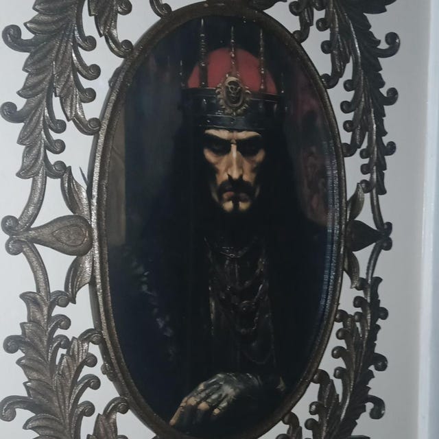 Vlad the Impaler Art Print: Gothic Home Decor, Dark Vampire