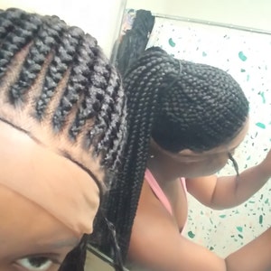 Braided Lace Wig Full Lace Wig Feed In Cornrow Shuku Ghana Etsy
