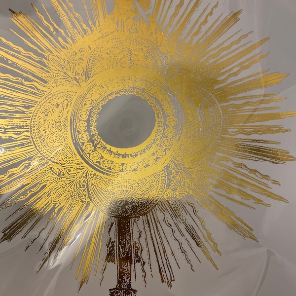 Holy Eucharist - Gold Foil 8x10 in Art Print, Body and Blood of Christ ...