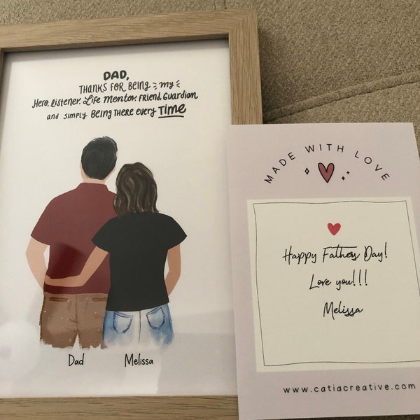 Personalized Framed Wall Art Dad and Daughter, Father's Day Gift Idea ...