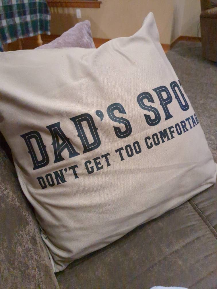 Dads Chair Pillow, Custom Throw Pillow, Funny Dad Pillow, Funny Husband Pillow, Funny Dad Gift, Dad Pillow Case, Personalize Dad Pillow