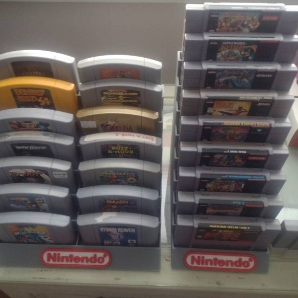 Nintendo SNES 9 Cartridge Display Stand, 3D Printed - Etsy