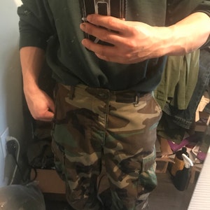 Camo Pants All Sizes 80s 90s Cargo Pants Camouflage Combat Grunge