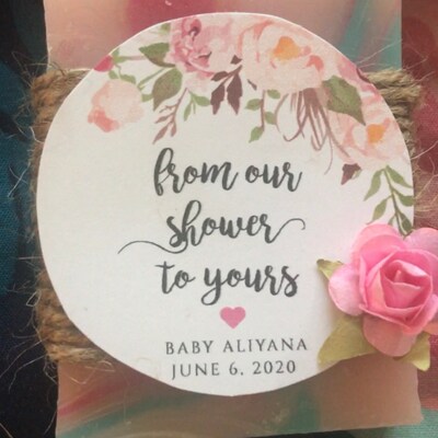 From Our Shower to Yours Favor Tag Template Tag Personalized - Etsy