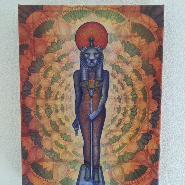 Sekhmet Egyptian Goddess Canvas Art Print - Etsy