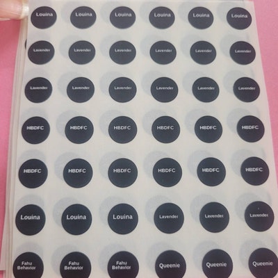 Extra Small Round Stickers for Placing Names of Lip Gloss and Lipsticks ...