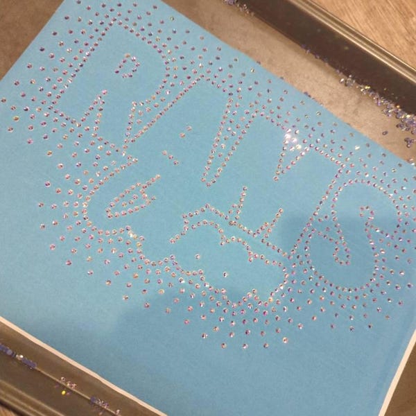 CUSTOM Words Svg File Htv Rhinestone Design Ss10 - Etsy