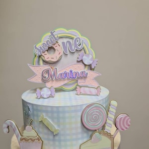 Candyland | Sweet One Cake topper | 3D cake topper with shaker | DIGITAL SVG file