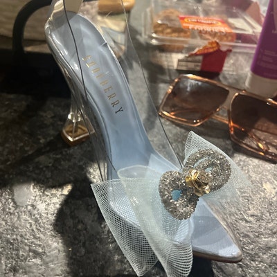 Blue Cinderella Shoe, Bridal Shoes, Bridesmaid Shoes, Transparent Blue ...
