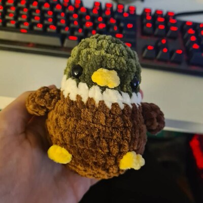 Handmade Crochet Cute Green Dino Toy