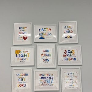Christian Kids Room, Inspirational Printable Wall Art, Kids Room ...