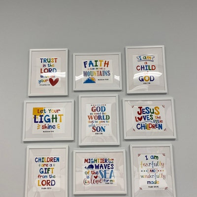 Christian Kids Room, Inspirational Printable Wall Art, Kids Room ...