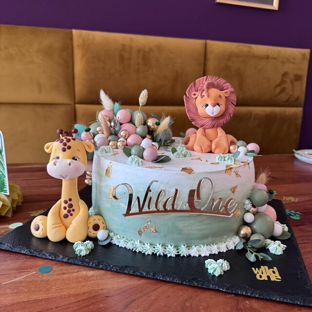 Rongxze 12-teiliges Waldtiere Cake Topper Set – Dschungel-Deko Für Kindergeburtstage