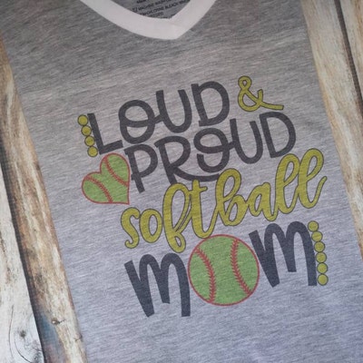 Softball Svg Loud and Proud Softball Mom Svg Svg Cut Files - Etsy