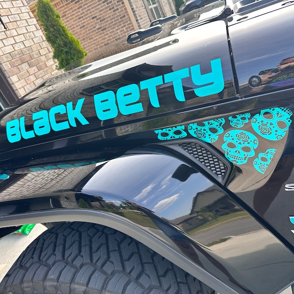 Jeep Custom Lettering X2 Custom Text Vinyl Decal Hood Lettering Fits Jeep Wrangler/fits Jeep ...