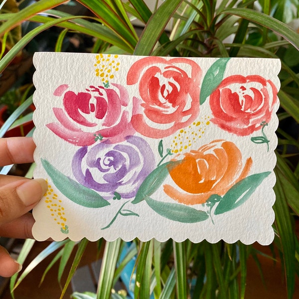 Watercolor Notecards Blank Set of 4 or More Ready to Paint A2 Small ...
