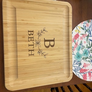 Charcuterie Board Personalized Cheese Bamboo Board Christmas Gift for Mom Her Unique Gift Idea Housewarming Gift Anniversary Gift for Couple