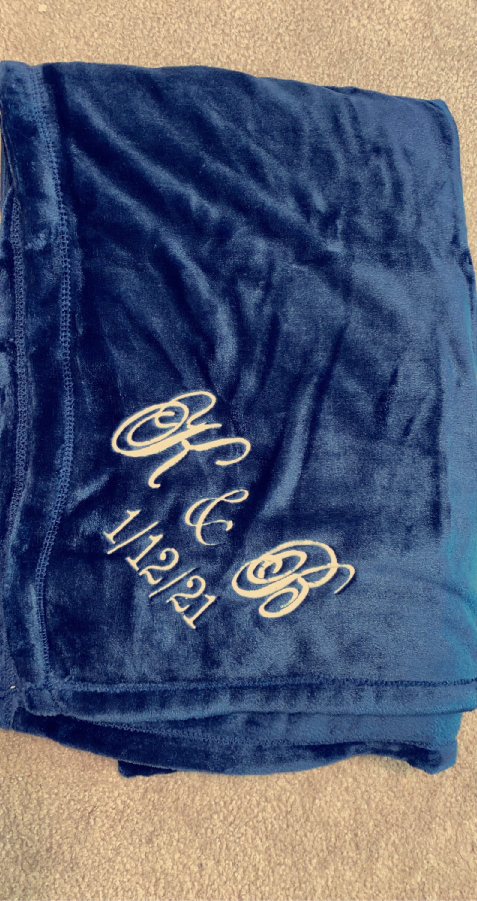 Personalized Custom Soft Blanket with Name and Date - 8 Colors To Choose From